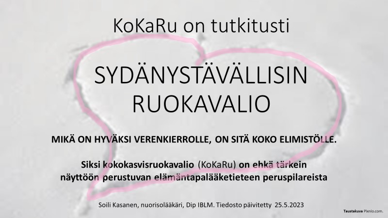 SYDÄNYSTÄVÄLLISIN RUOKAVALIO- KoKaRu