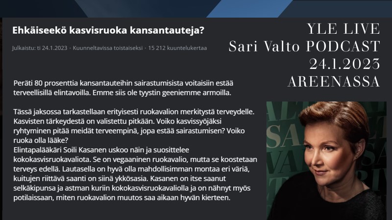 YLE Live Sari Valton Podcast -haastattelussa 24.1.2023