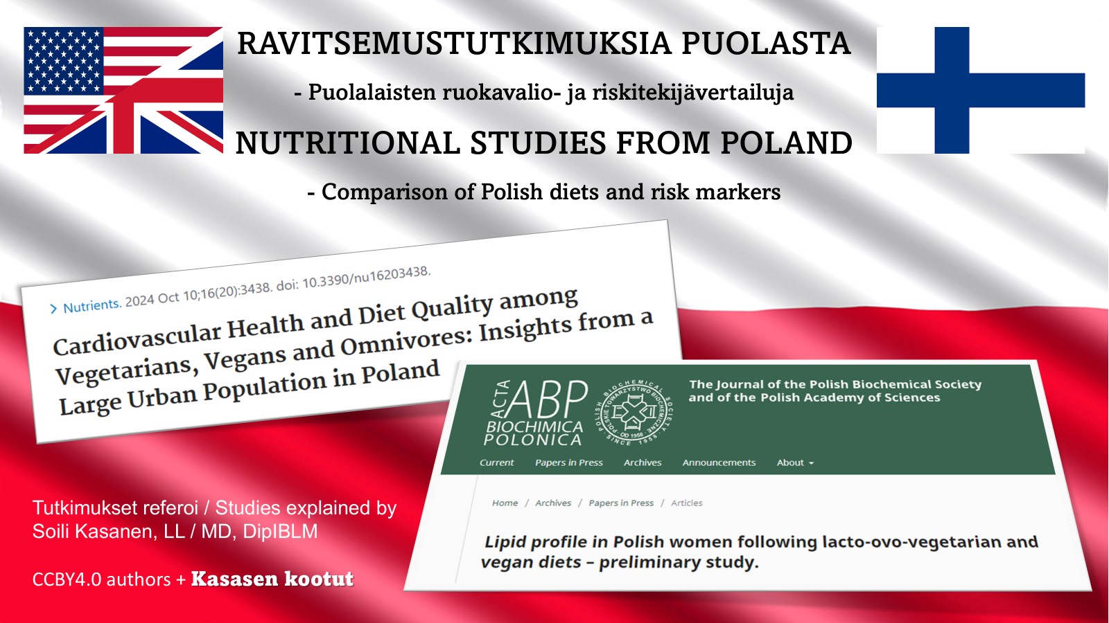 Ravitsemustutkimuksia Puolasta – Nutritional studies from Poland